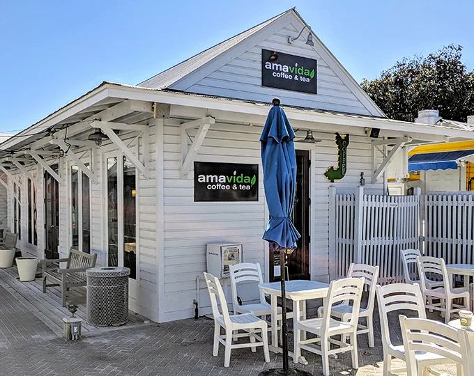 Amavida Coffee Roasters in Seaside on Scenic Highway 30A