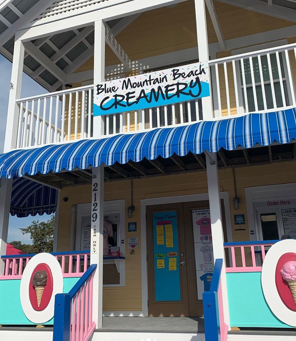 Blue Mountain Beach Creamery in Blue Mountain Beach on Scenic Highway 30A