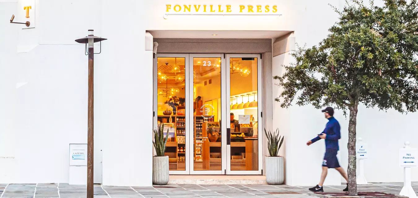 Fonville Press Market & Café in Alys Beach on Scenic Highway 30A