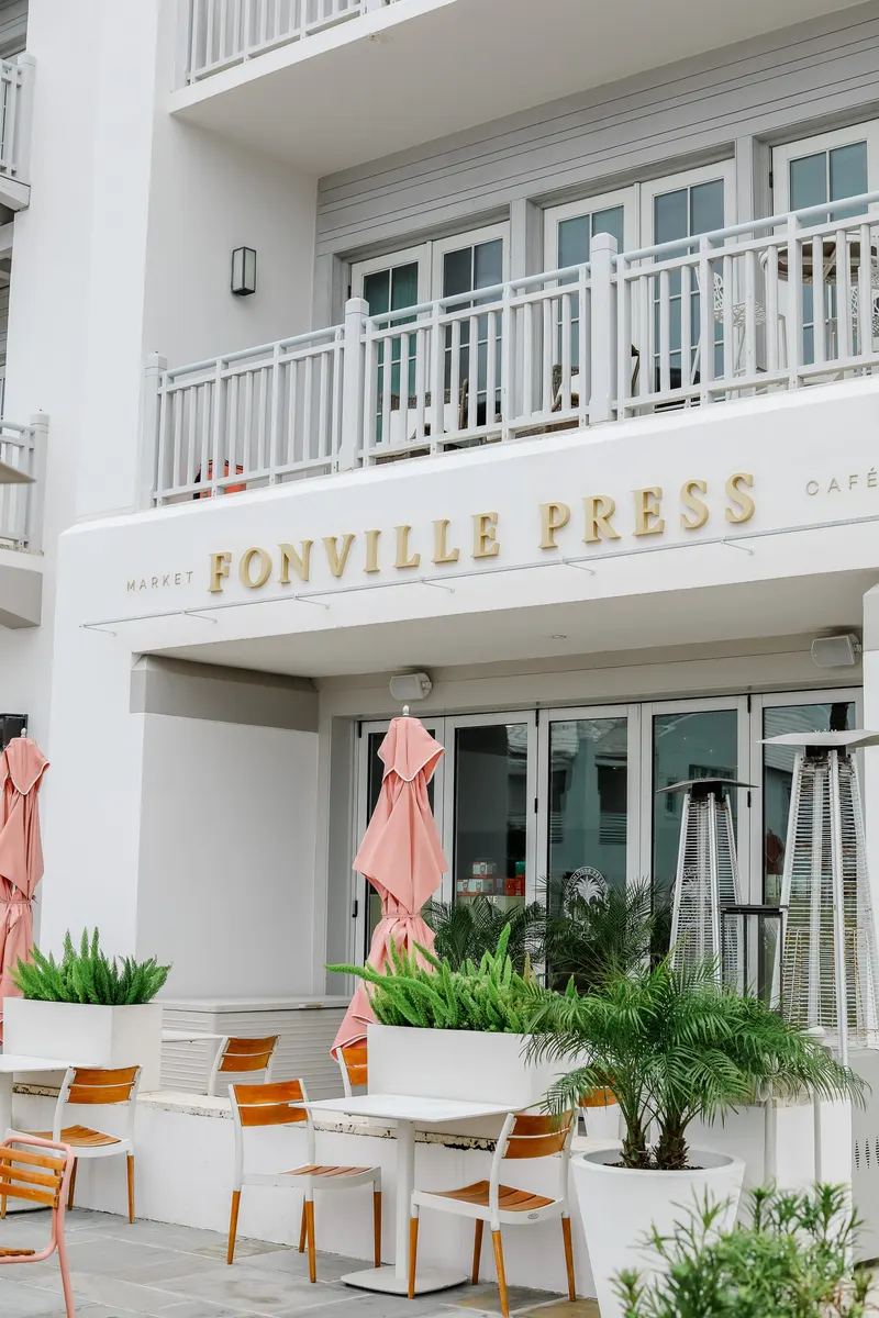 Fonville Press Market & Café in Alys Beach on Scenic Highway 30A