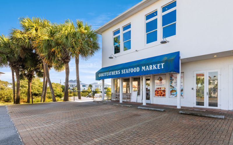 Goatfeathers Seafood Market (East) in Seagrove Beach on Scenic Highway 30A